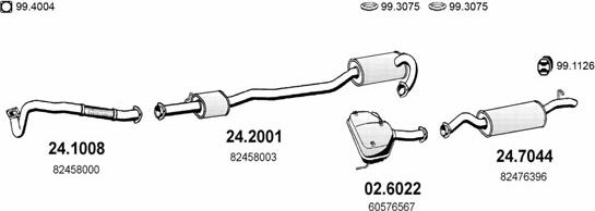 ASSO ART1281 - Система выпуска ОГ avtokuzovplus.com.ua