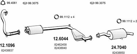 ASSO ART1302 - Система випуску ОГ autocars.com.ua