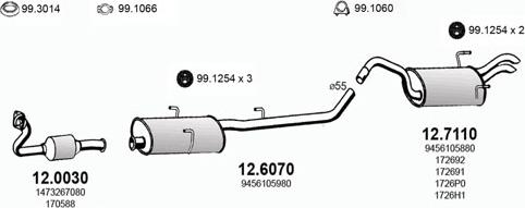 ASSO ART1304 - Система випуску ОГ autocars.com.ua