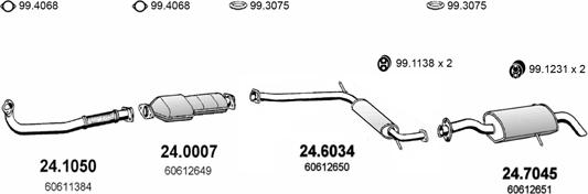 ASSO ART1308 - Система випуску ОГ autocars.com.ua