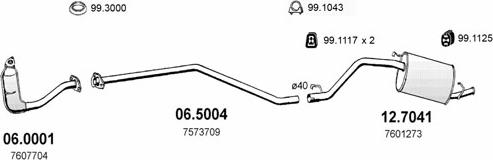 ASSO ART1319 - Система випуску ОГ autocars.com.ua