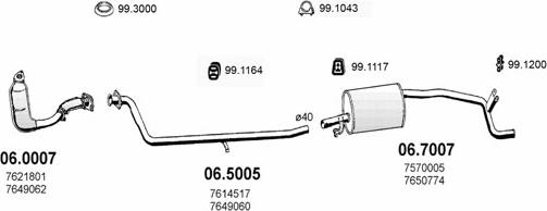 ASSO ART1322 - Система випуску ОГ autocars.com.ua