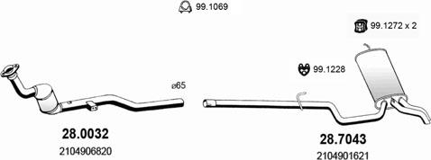 ASSO ART1385 - Система випуску ОГ autocars.com.ua
