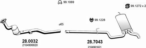 ASSO ART1388 - Система випуску ОГ autocars.com.ua