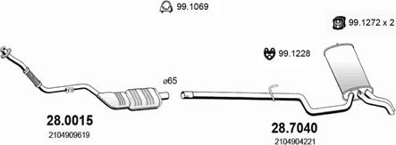 ASSO ART1389 - Система випуску ОГ autocars.com.ua
