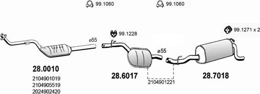 ASSO ART1407 - Система выпуска ОГ avtokuzovplus.com.ua