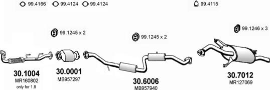 ASSO ART1465 - Система випуску ОГ autocars.com.ua