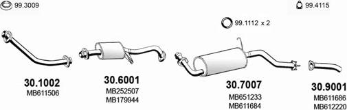 ASSO ART1467 - Система випуску ОГ autocars.com.ua