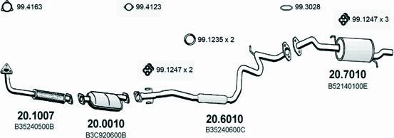 ASSO ART1484 - Система випуску ОГ autocars.com.ua