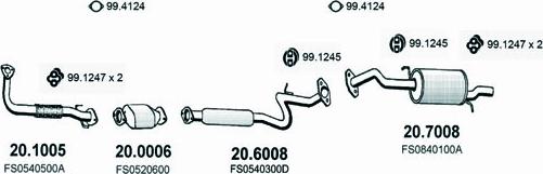 ASSO ART1499 - Система випуску ОГ autocars.com.ua