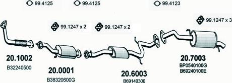 ASSO ART1512 - Система випуску ОГ autocars.com.ua