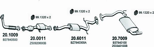 ASSO ART1519 - Система випуску ОГ autocars.com.ua