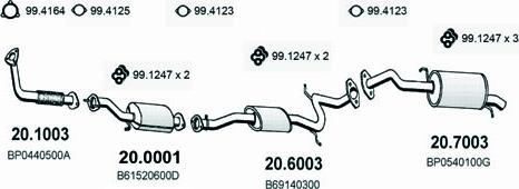 ASSO ART1522 - Система випуску ОГ autocars.com.ua