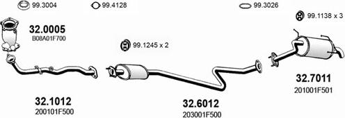 ASSO ART1550 - Система випуску ОГ autocars.com.ua