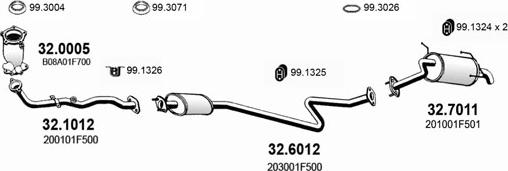 ASSO ART1552 - Система випуску ОГ autocars.com.ua