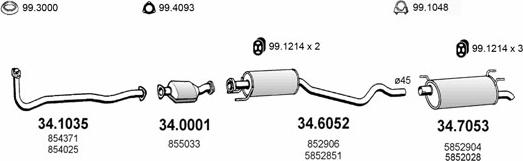 ASSO ART1566 - Система выпуска ОГ avtokuzovplus.com.ua