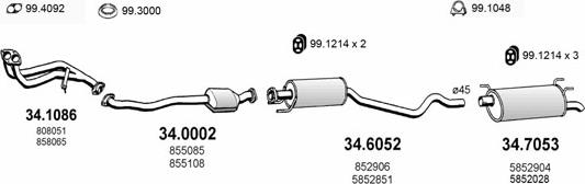 ASSO ART1569 - Система випуску ОГ autocars.com.ua