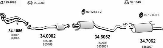 ASSO ART1570 - Система випуску ОГ autocars.com.ua