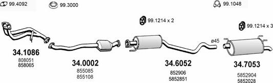 ASSO ART1576 - Система випуску ОГ autocars.com.ua