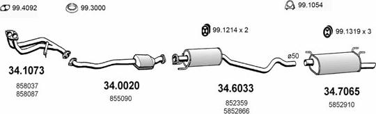 ASSO ART1584 - Система випуску ОГ autocars.com.ua