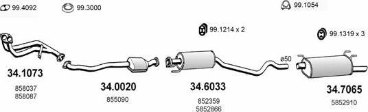 ASSO ART1585 - Система випуску ОГ autocars.com.ua