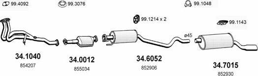 ASSO ART1589 - Система випуску ОГ autocars.com.ua