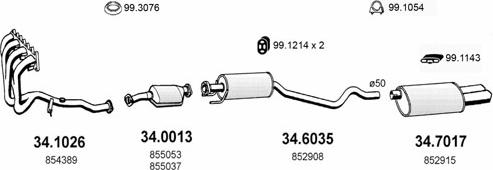 ASSO ART1590 - Система випуску ОГ autocars.com.ua
