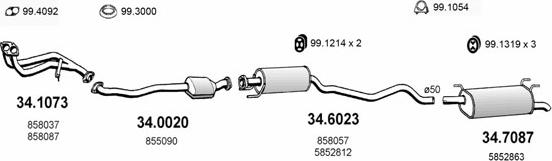 ASSO ART1592 - Система випуску ОГ autocars.com.ua