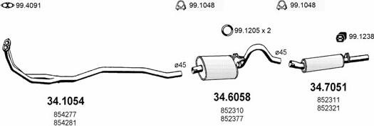 ASSO ART1605 - Система випуску ОГ autocars.com.ua