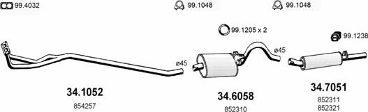 ASSO ART1606 - Система випуску ОГ autocars.com.ua