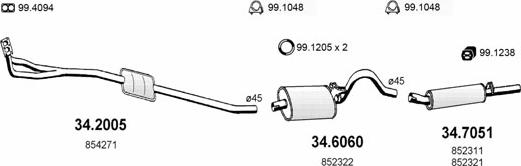 ASSO ART1608 - Система випуску ОГ autocars.com.ua