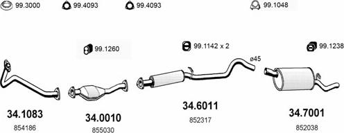 ASSO ART1611 - Система випуску ОГ autocars.com.ua