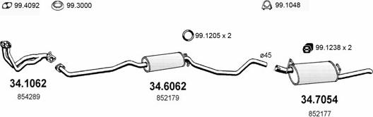 ASSO ART1614 - Система випуску ОГ autocars.com.ua