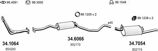 ASSO ART1616 - Система випуску ОГ autocars.com.ua