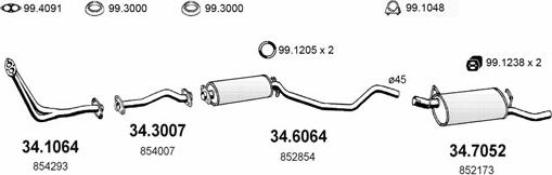 ASSO ART1617 - Система випуску ОГ autocars.com.ua
