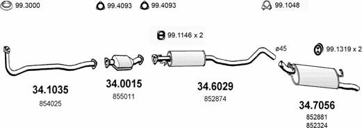 ASSO ART1621 - Система випуску ОГ autocars.com.ua