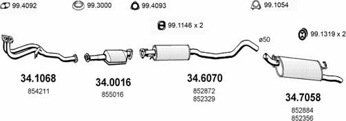 ASSO ART1628 - Система випуску ОГ autocars.com.ua