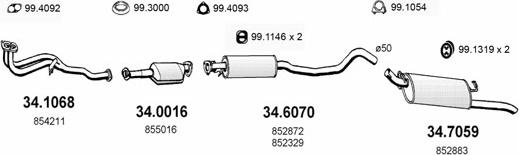 ASSO ART1629 - Система випуску ОГ autocars.com.ua