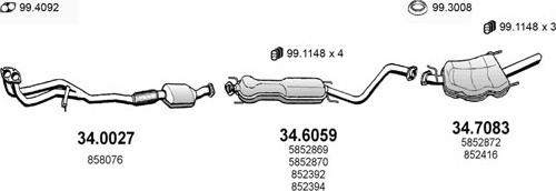 ASSO ART1630 - Система випуску ОГ autocars.com.ua