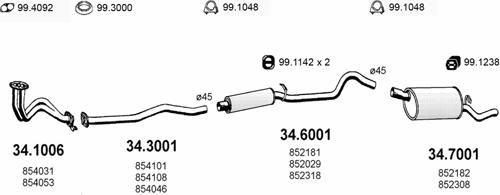 ASSO ART1636 - Система випуску ОГ autocars.com.ua