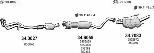 ASSO ART1640 - Система випуску ОГ autocars.com.ua