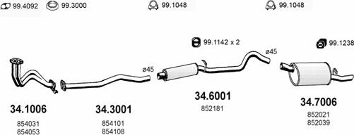 ASSO ART1663 - Система випуску ОГ autocars.com.ua