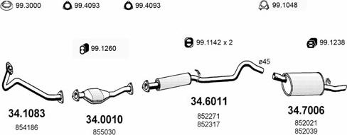 ASSO ART1679 - Система випуску ОГ autocars.com.ua