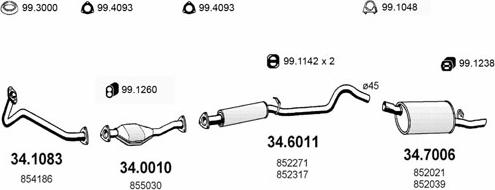 ASSO ART1680 - Система випуску ОГ autocars.com.ua
