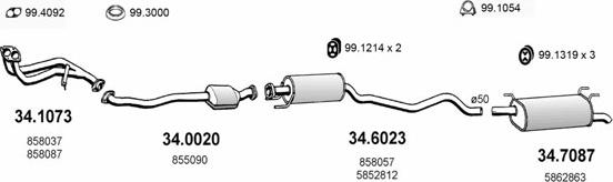 ASSO ART1697 - Система випуску ОГ autocars.com.ua