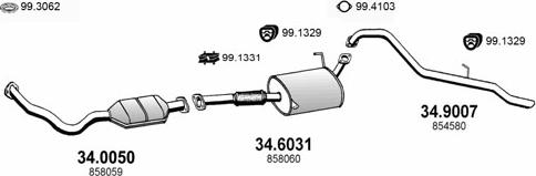 ASSO ART1704 - Система випуску ОГ autocars.com.ua