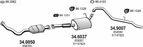 ASSO ART1705 - Система випуску ОГ autocars.com.ua