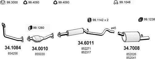 ASSO ART1706 - Система випуску ОГ autocars.com.ua