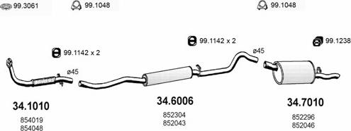 ASSO ART1711 - Система випуску ОГ autocars.com.ua