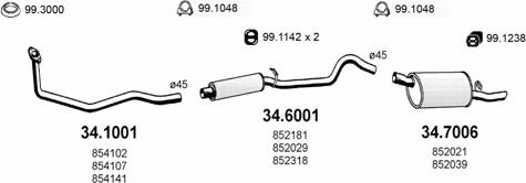 ASSO ART1713 - Система випуску ОГ autocars.com.ua